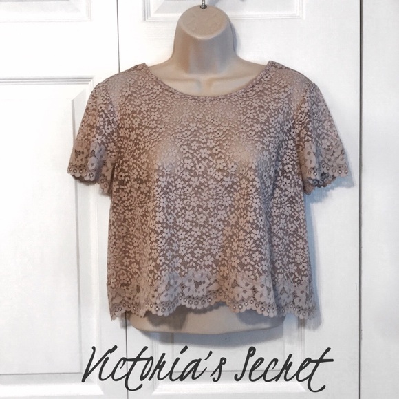 Victoria's Secret Tops - Victoria’s Secret Lace Top with Open Back